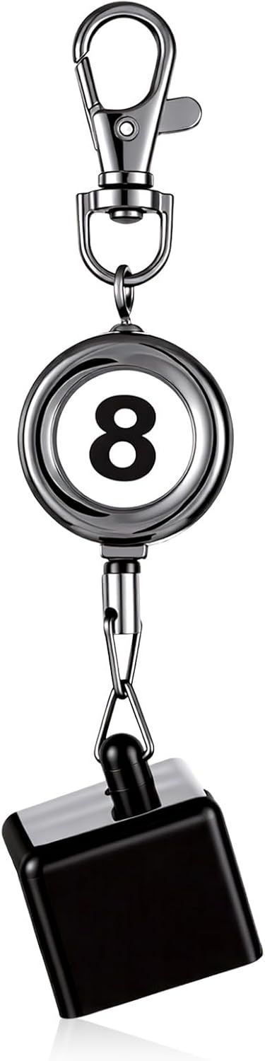 Pool Chalk Holder, Billiard Chalk Holder with Retractable Key Ring