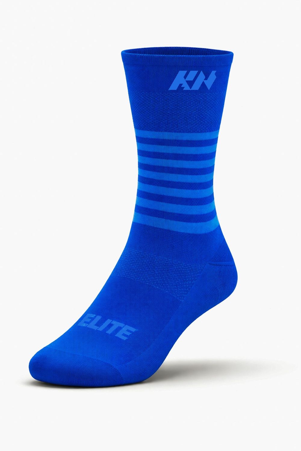 KN Sports Socks Blue with Light Blue Lines