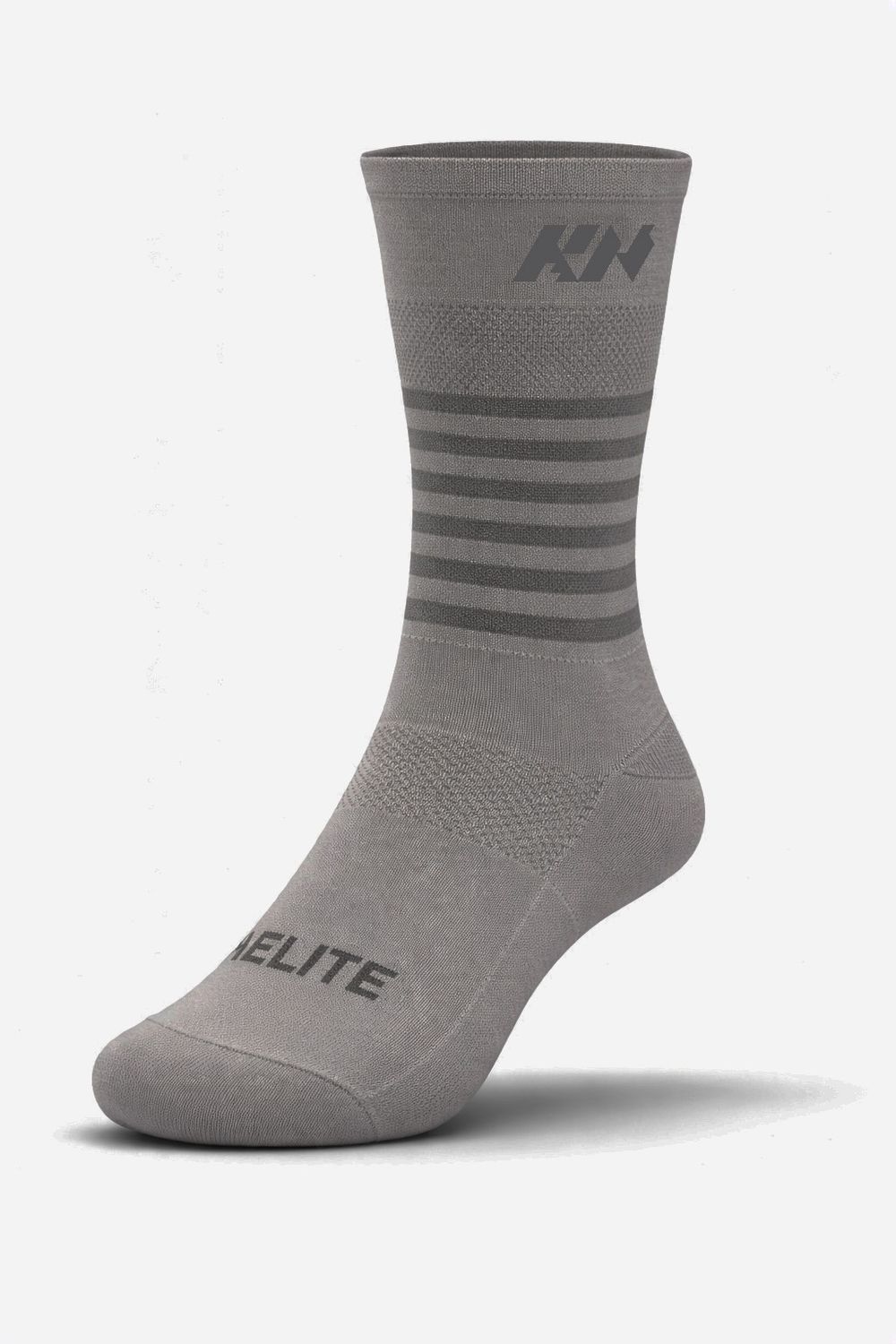 KN Sports Socks Grey with Dark Grey Lines