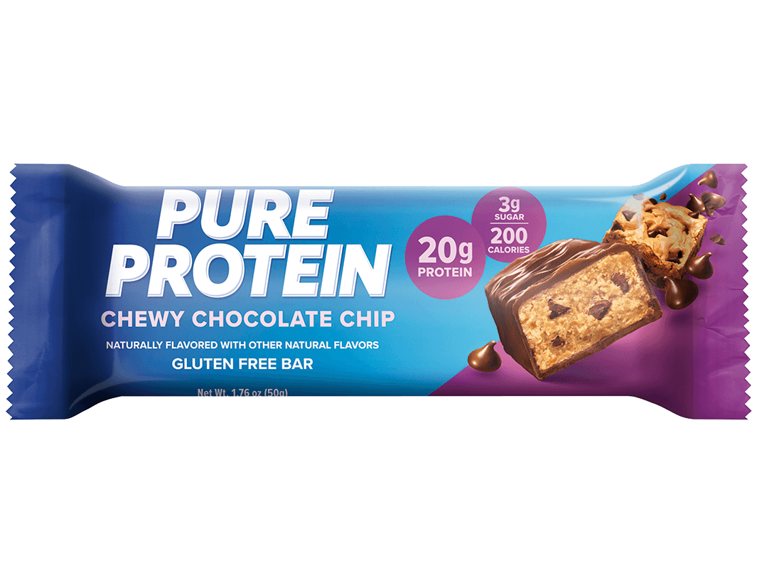 Pure Protein, Chewy Chocolate ChipGluten Free Protein Bar