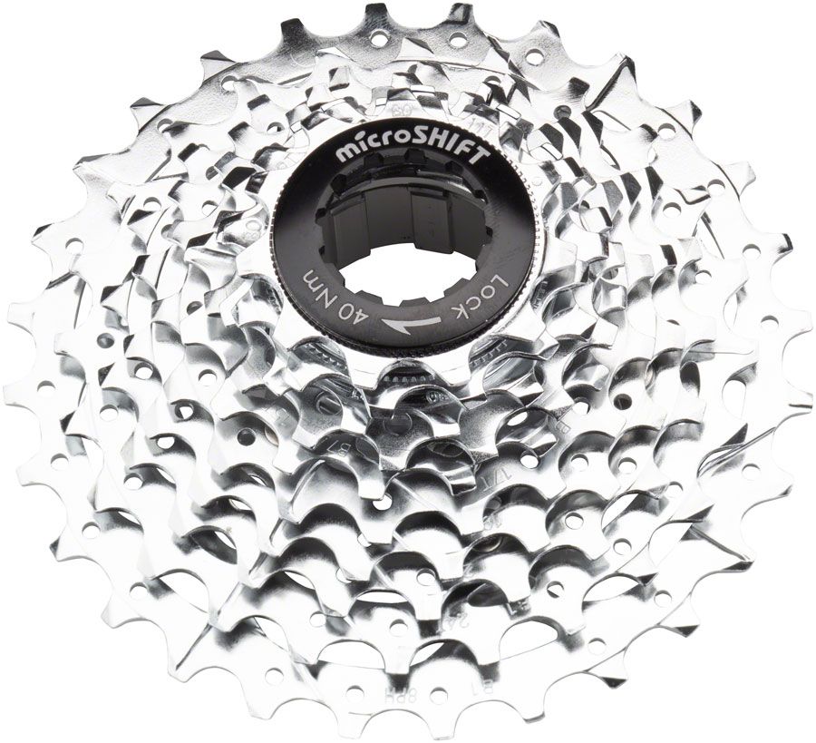 microSHIFT G10 Cassette - 10 Speed, 11-28t, Silver, Chrome Plated