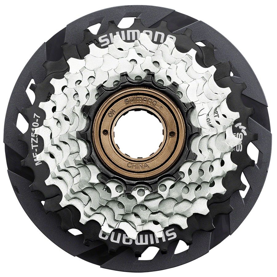 Shimano MF-TZ510-7-CP Multi-Speed Freewheel - 7-Speed, 14-28t Cogs: 14-16-18-20-22-24-28