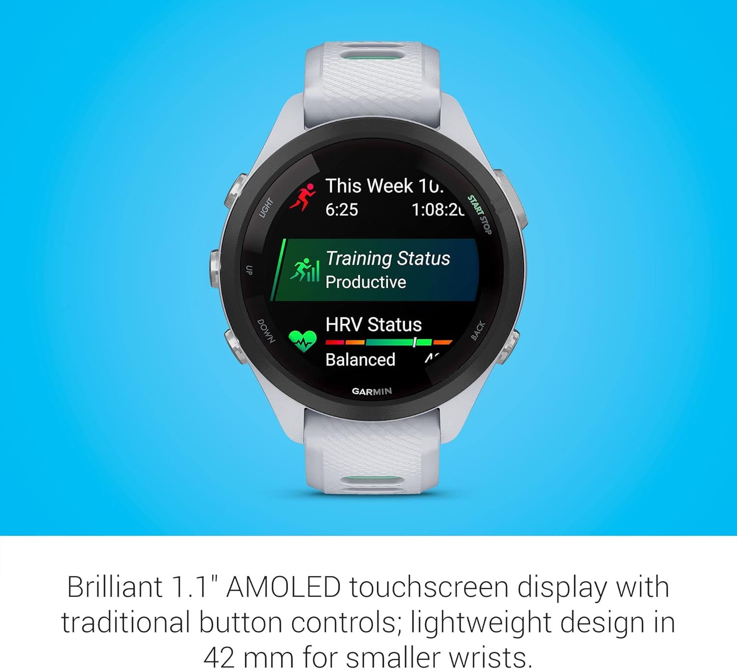 Garmin Forerunner 265S Running Smartwatch, Colorful AMOLED