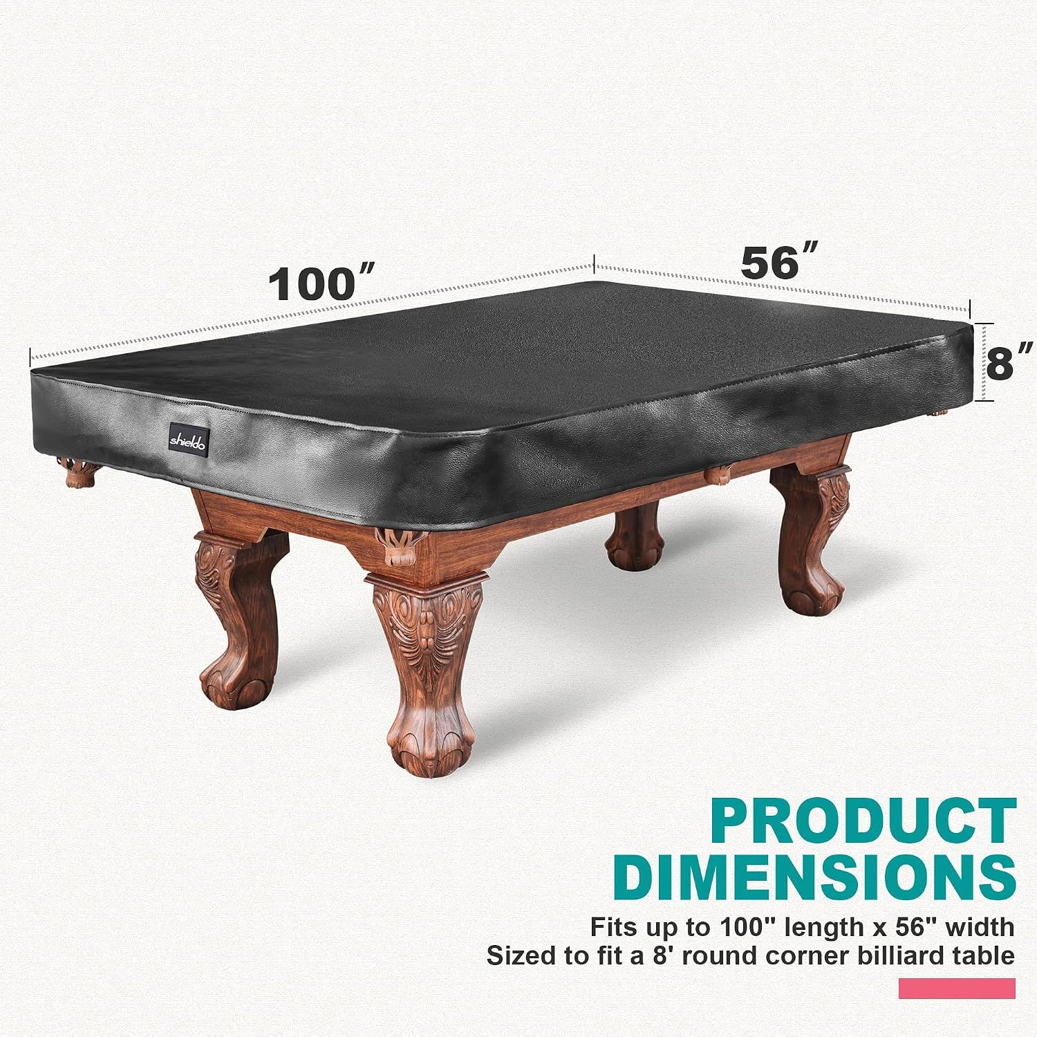 Heavy Duty Billiards Black Color L-100'' W-56'' H-8''