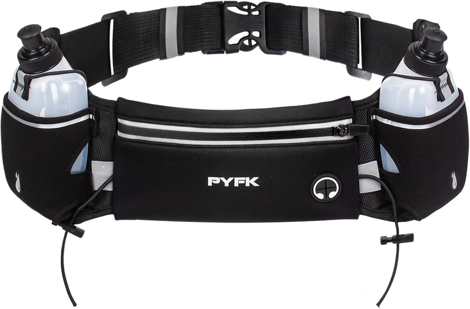 PYFK Running Belt with Water Bottles, Hydration Belt for Men and Women