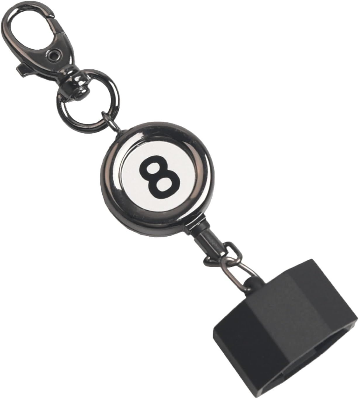 Billiard Chalk Octagon Holder, with Retractable Key Ring