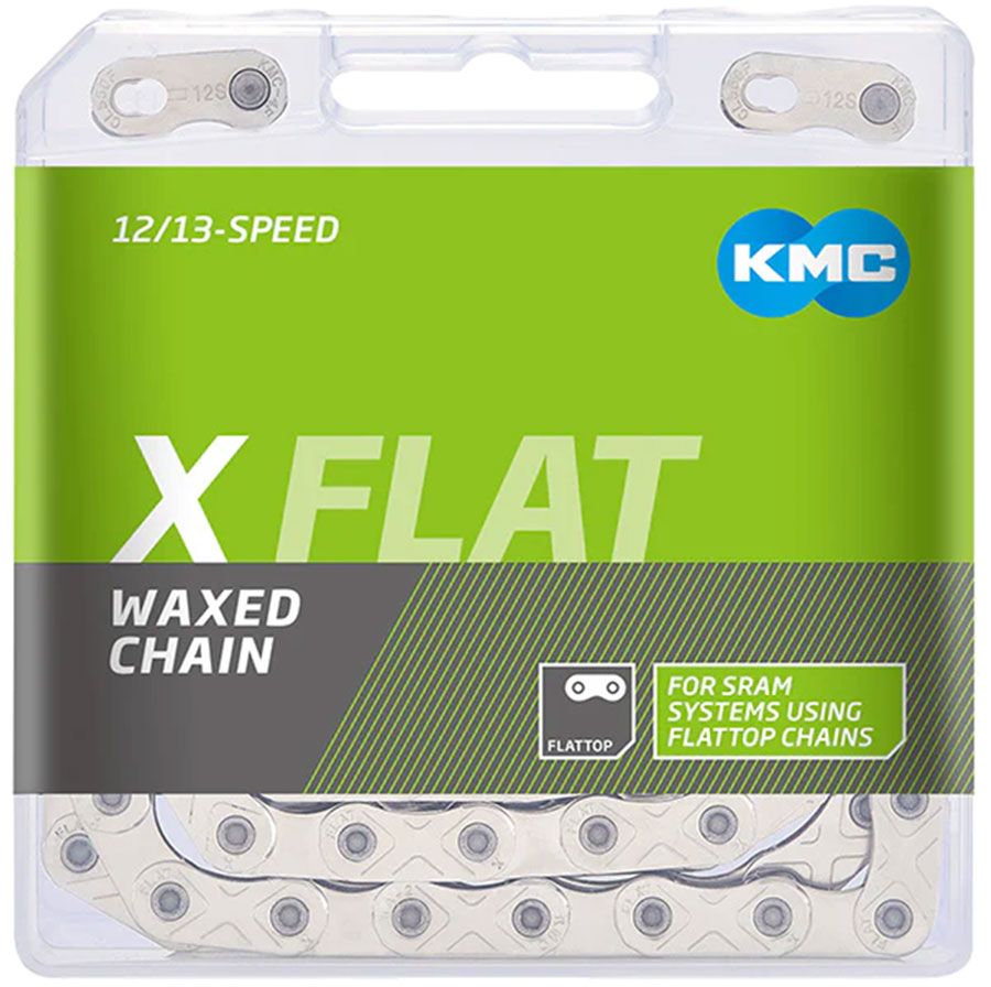 KMC X-Flat Waxed Chain - 12/13-Speed, 126 Links