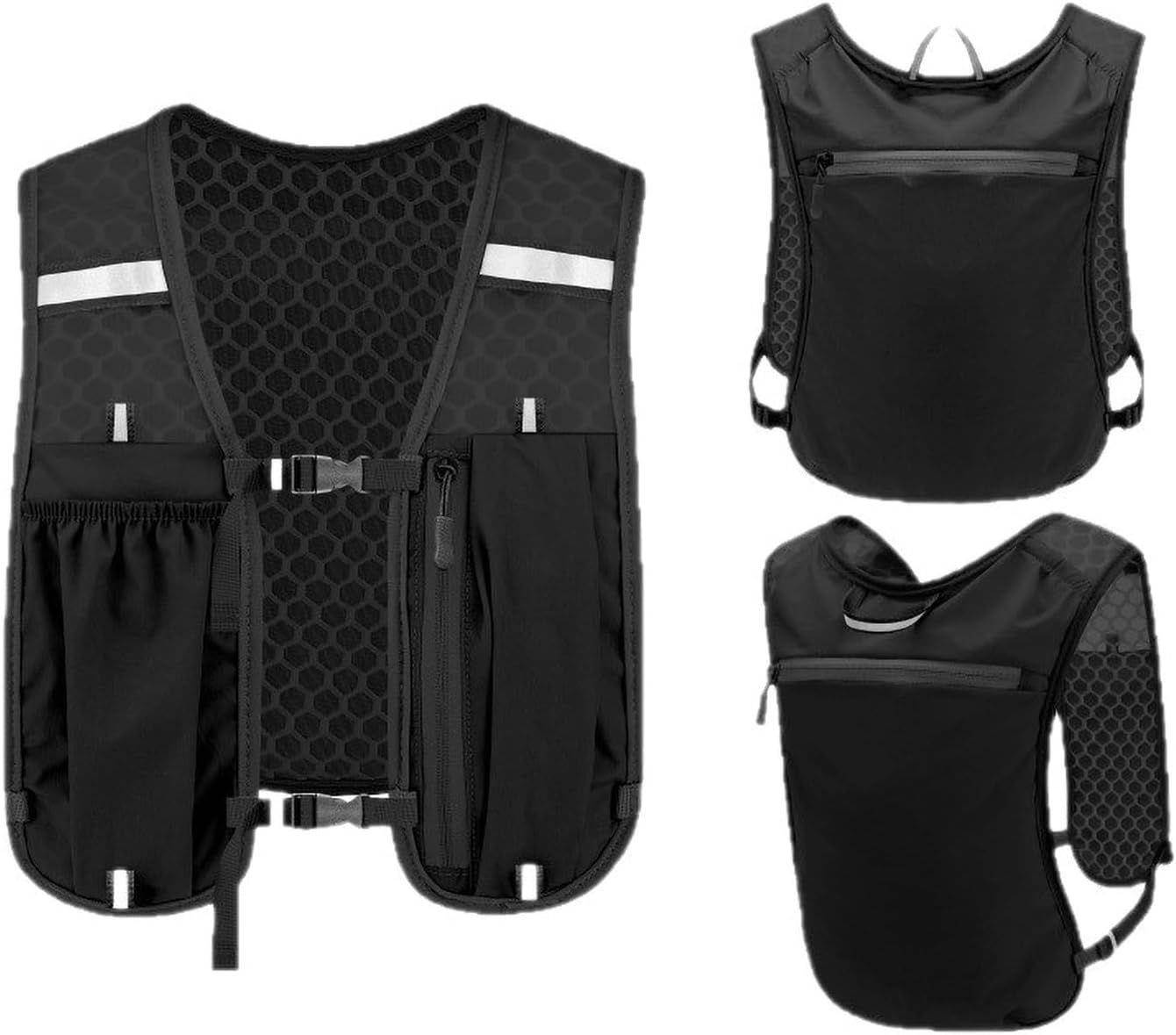 Running Hydration Vest Backpack Pack Black