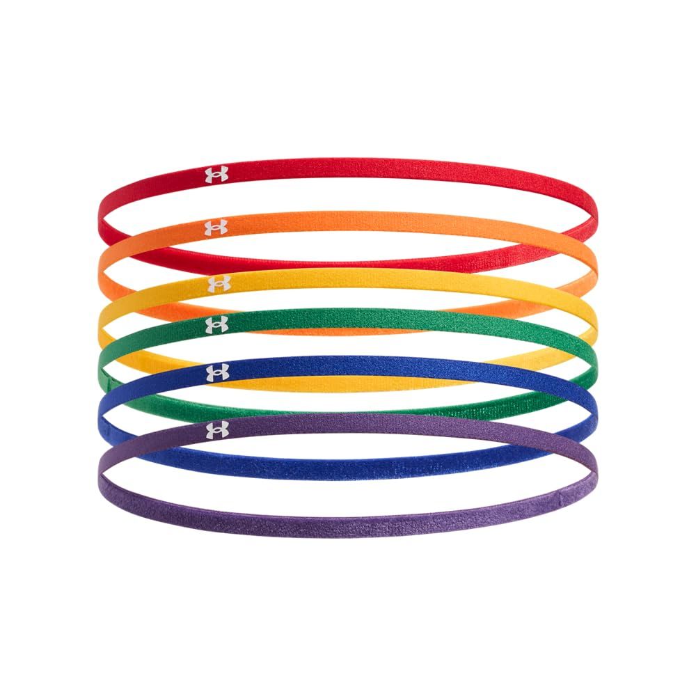 Under Armour Womens Mini Elastics 6 Pack, White, One Size Fits Most