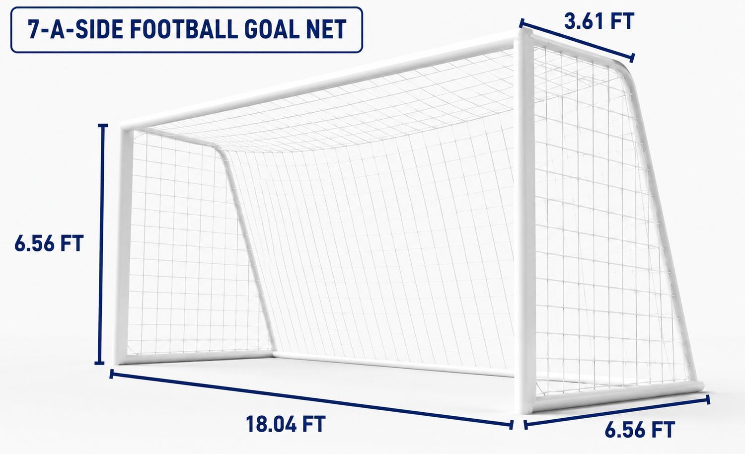 KN Soccer Exagonal Goal 18'x7'hx4'd One Pair