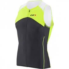 Louis Garneau Men's Comp Sleeveless Tri Top, Black and Yellow, Small