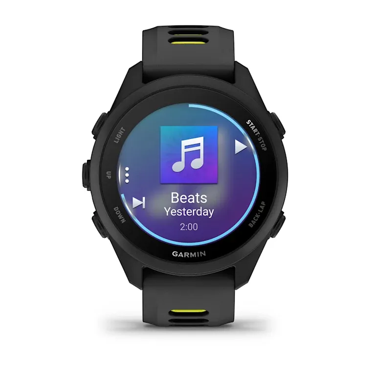 Garmin Forerunner® 170 Music, 43mm, Black/Amp Yellow