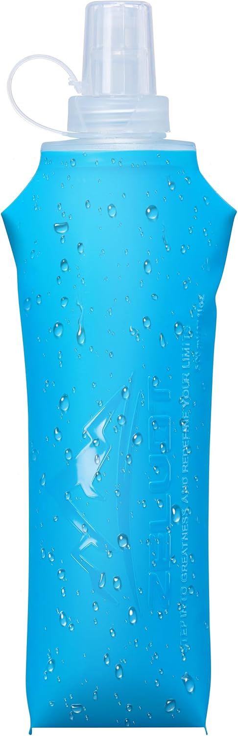 Running Vest Collapsible Water Bottle, TPU 500ml Soft Flask Blue