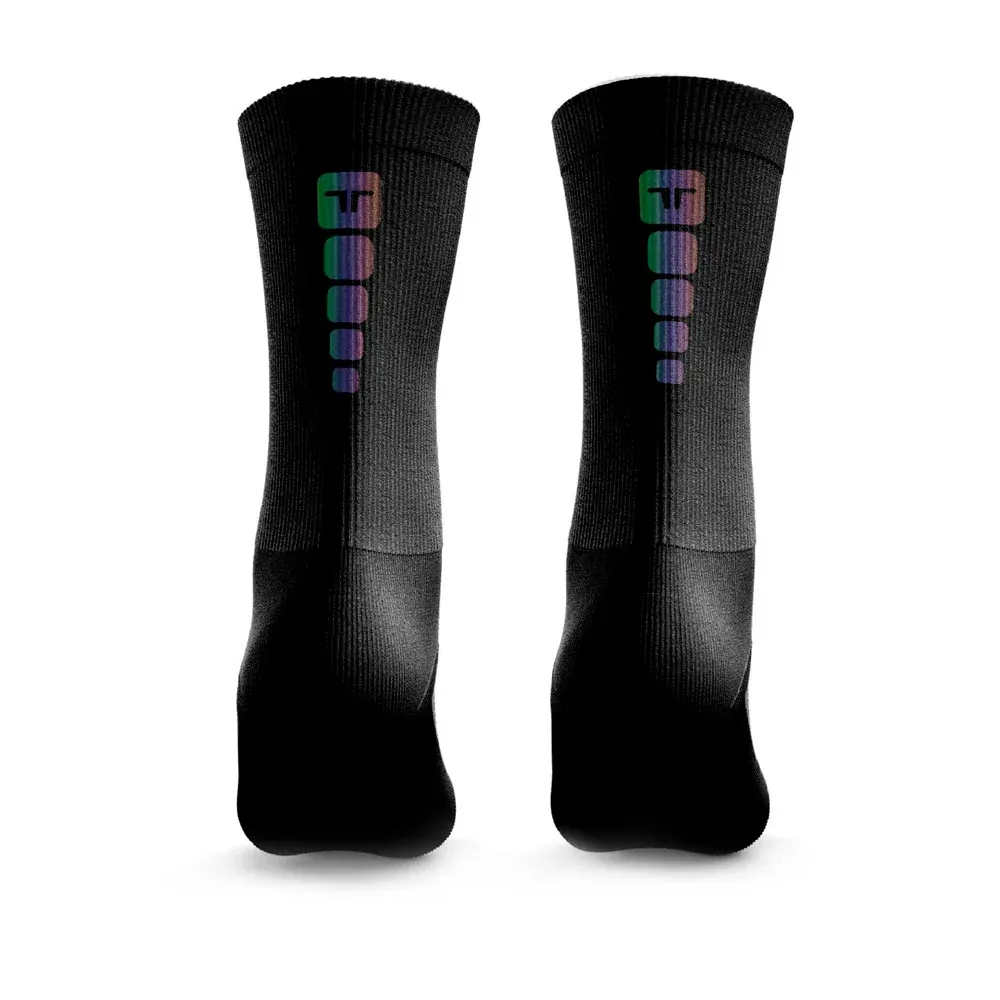 Terret Socks – REFLECTIVE TORNASOL BLACK