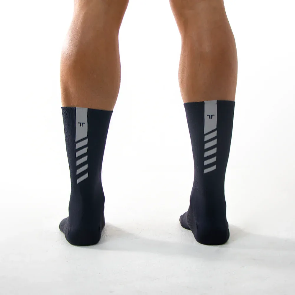 Terret Socks – REFLECTIVE RACE BLACK