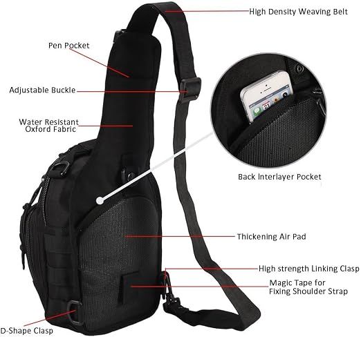 Tactical Outdoor Military Sling Daypack Backpack