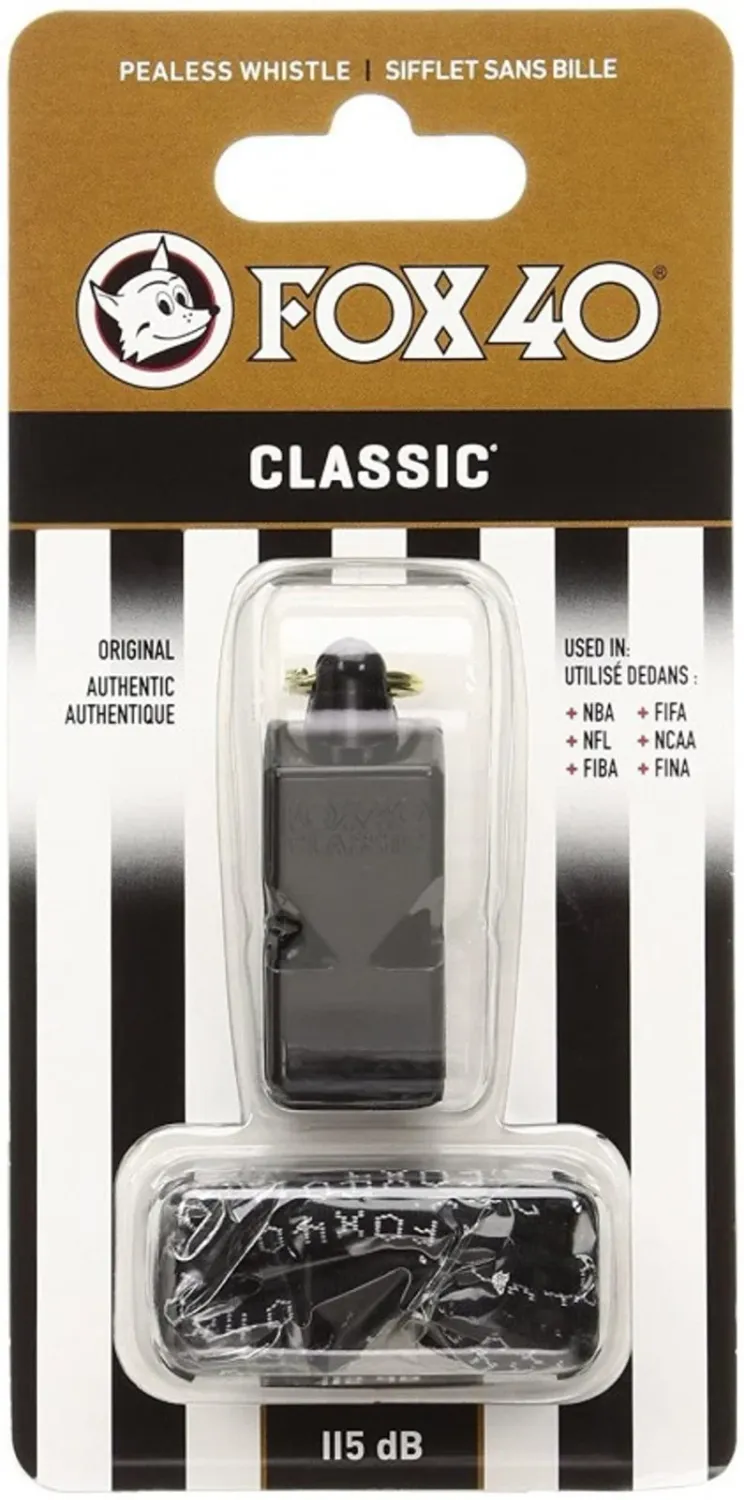 Fox 40 115 db Sonik Blast CMG Whistle with Lanyard, Black