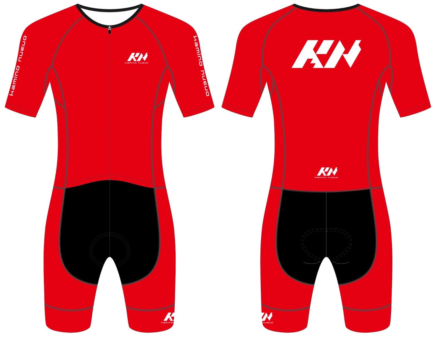 Kamino Nuevo Unisex Triatlon Red Tri Suit Hydrophobic