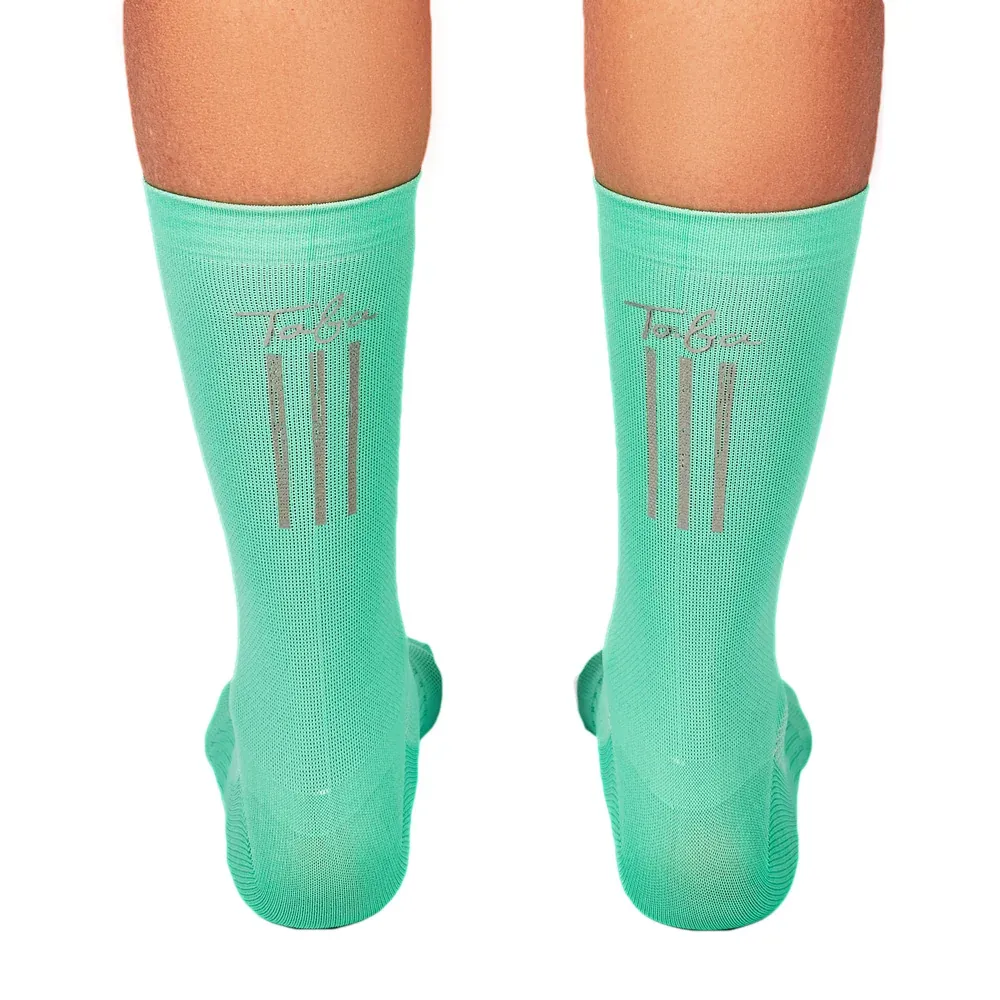 Taba Reflective Cycling Socks Menta