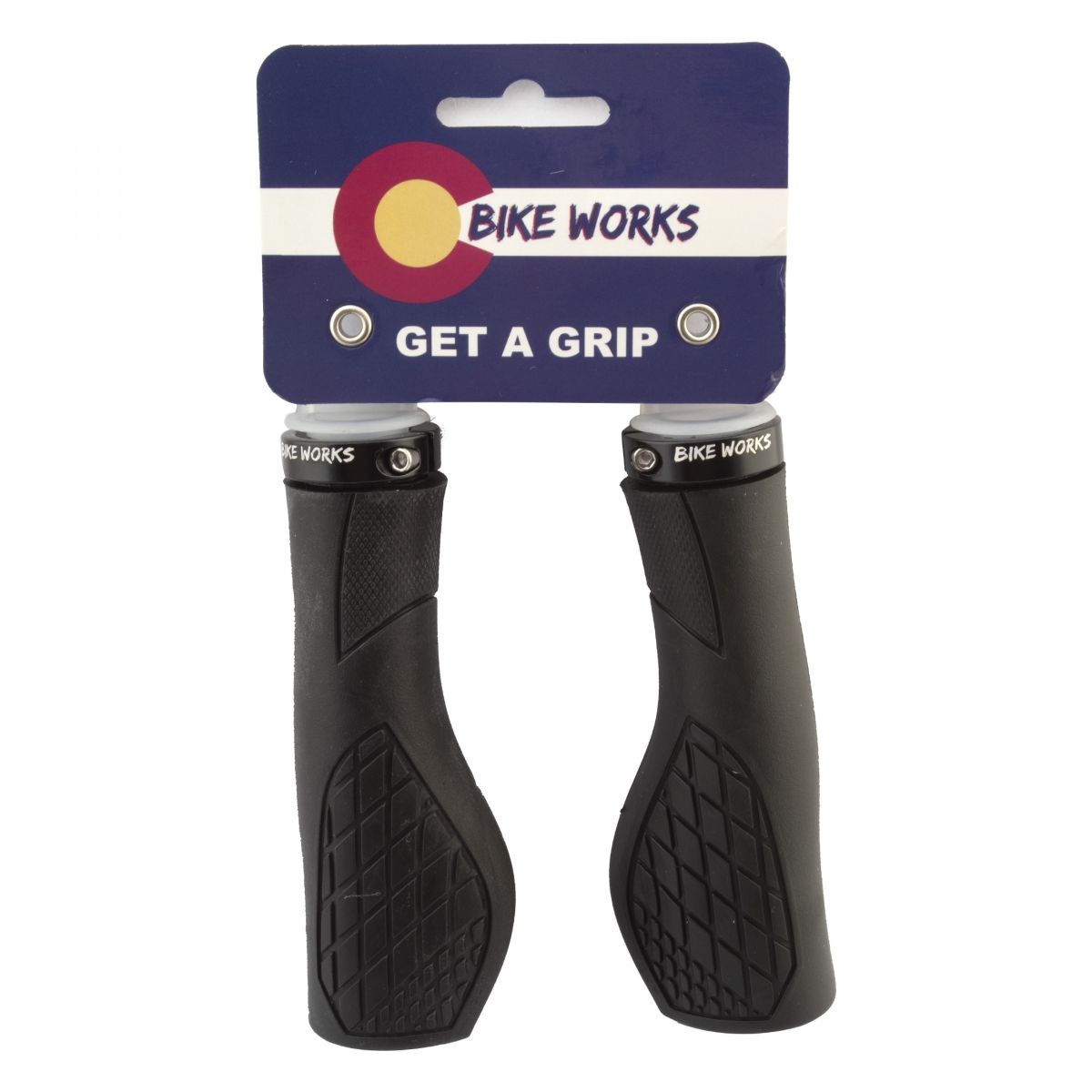 BIKE WORKS GRIPS ERGO 130mm BK/BK