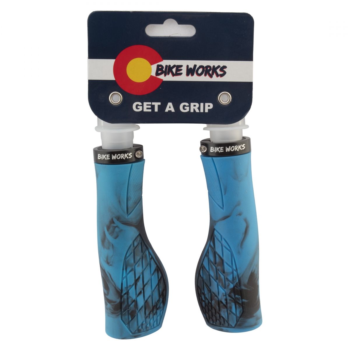 BIKE WORKS GRIPS ERGO 130mm BLUE BKL