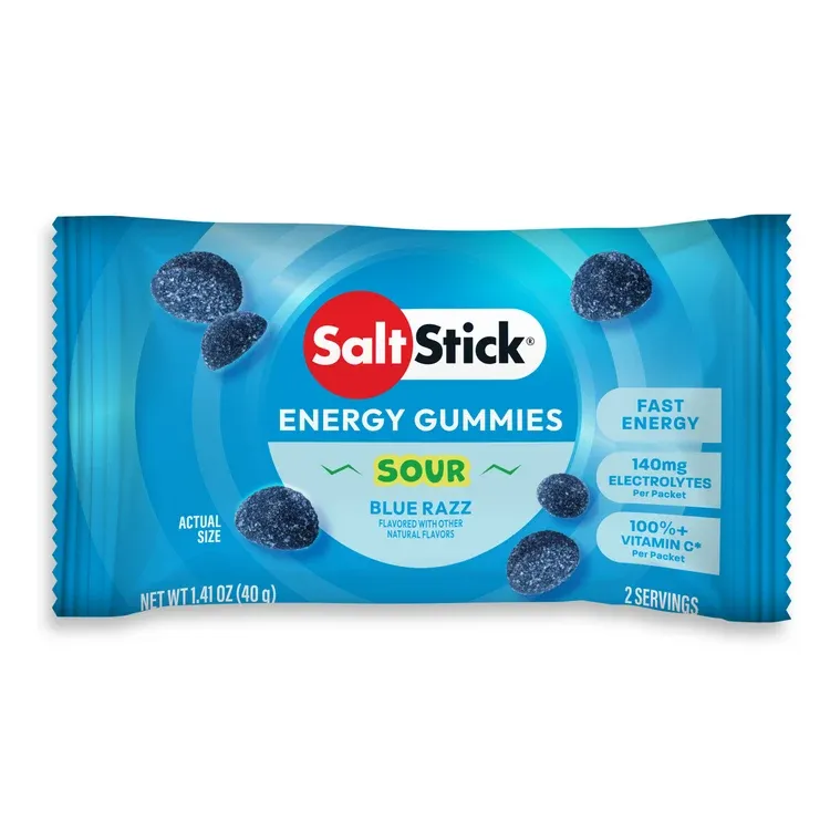 Saltstick Energy Gummies Sour Blue Razz Berry