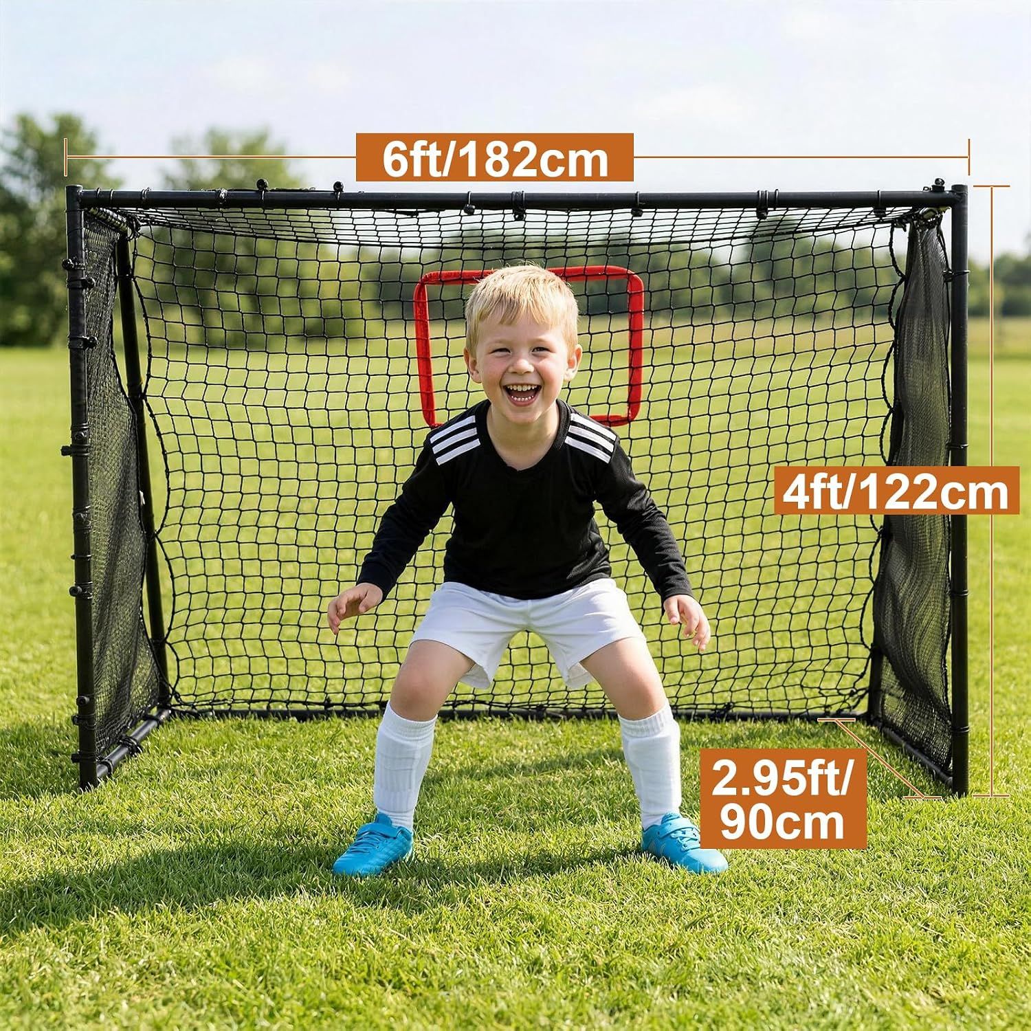 Soccer Goals for Backyard Training, Metal for Youth Adults and Kids 6'x4'
