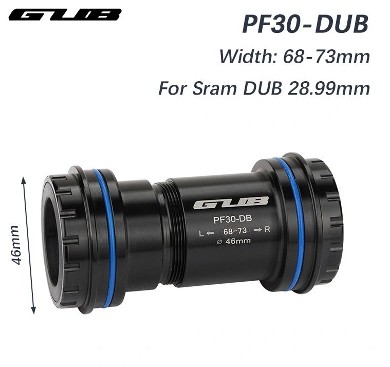 GUB Bottom Bracket  PF30-DUB Interlocking For SRAM DUB Crank 28.99mm, BB Width 68-73mm