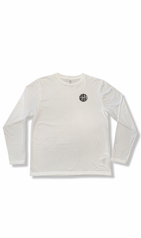 Psychodelic Allride – White Organic Longsleeve