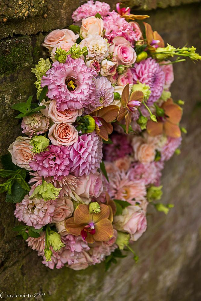 Krans in roze tinten