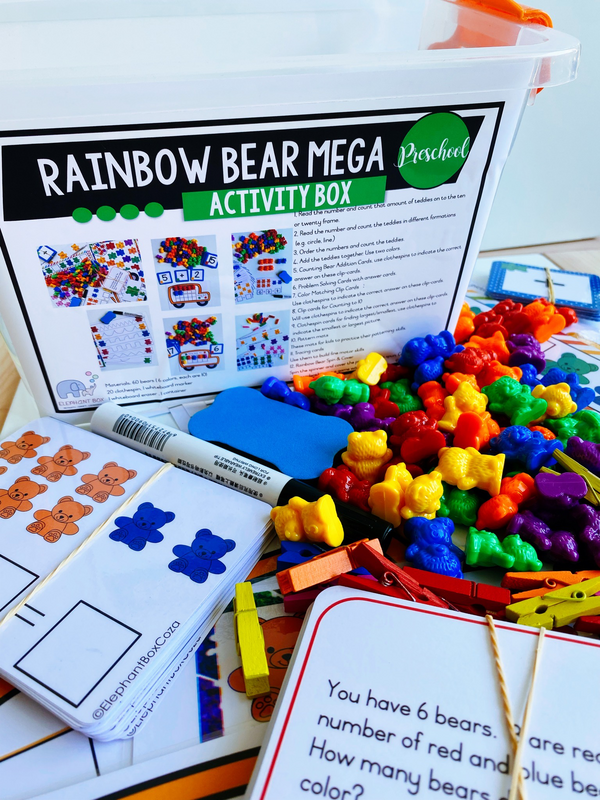 Rainbow Bear Mega Activity Box-PDF Download