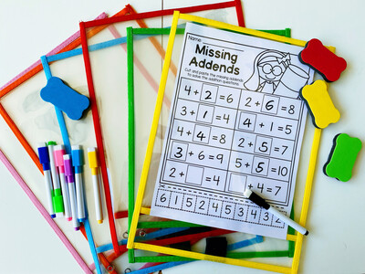 Specialist Dry Erase Pocket Sleeves-6pices