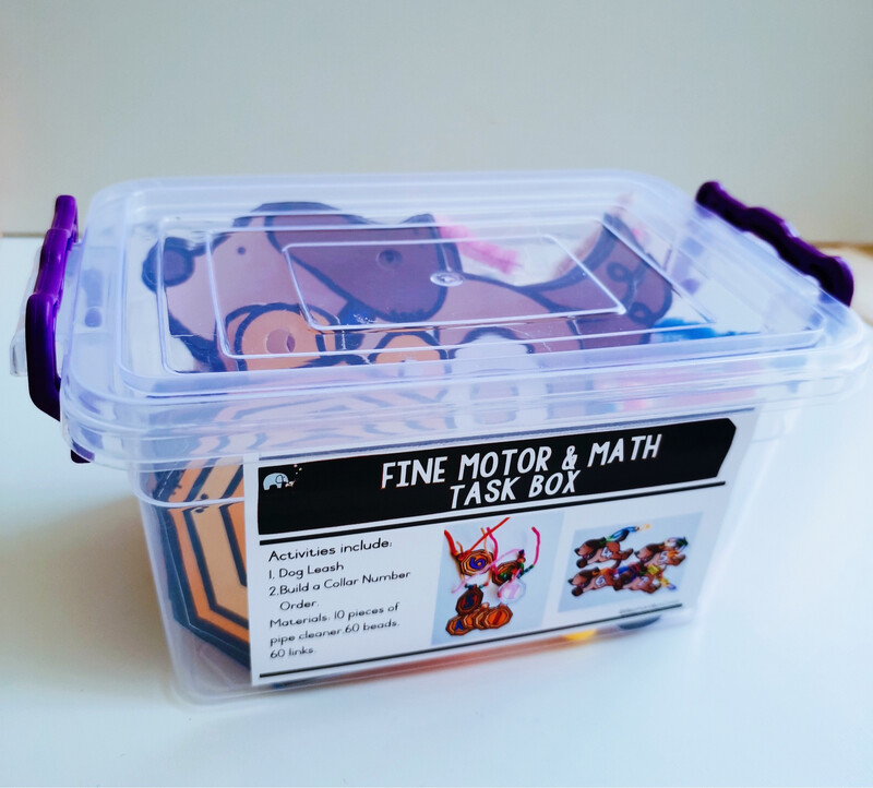 Fine Motor &amp; Math task box