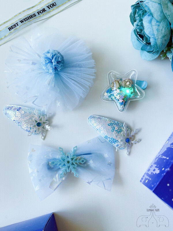 5 PCS Frozen Hair Clips