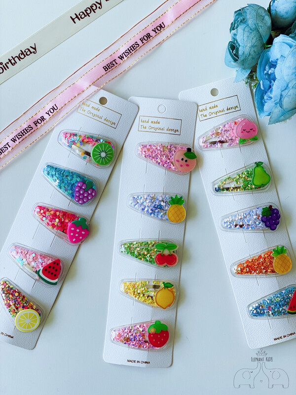 5PCS Fruits Hair Clips
