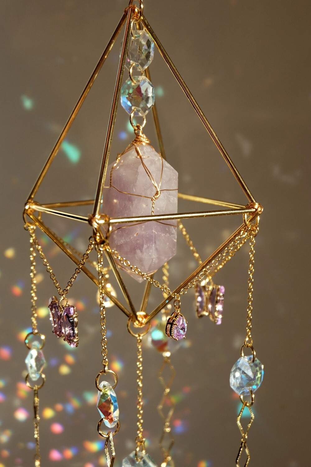 Amethyst crystal suncatcher BRIT