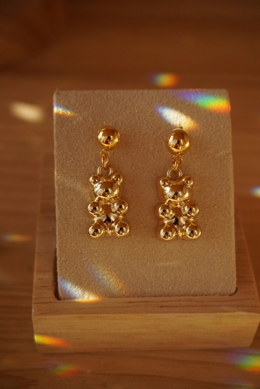 Gold plated earrings TEDDY BEARS