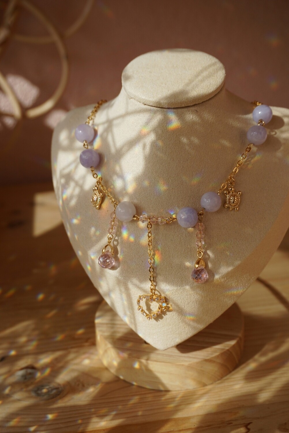 Aquamarine crystal necklace FIFI