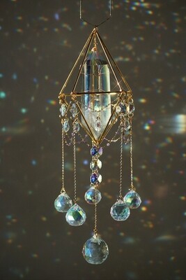 Mermaid aura quartz crystal suncatcher MANDY