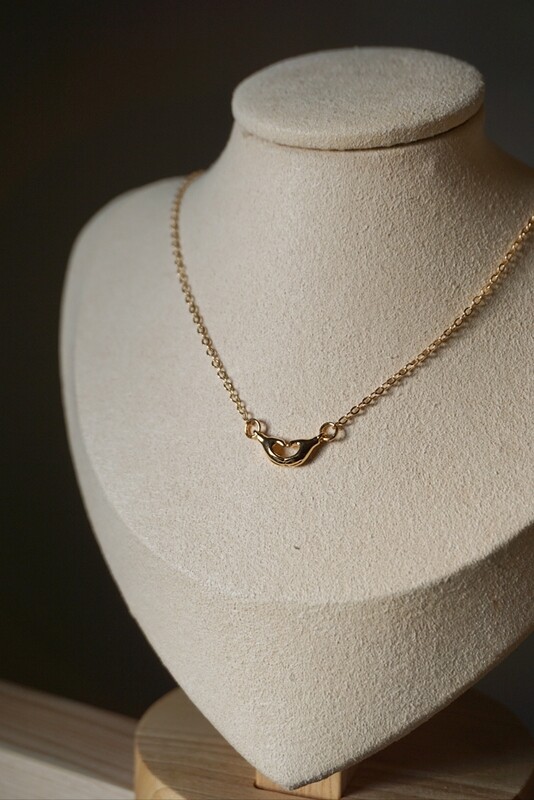 Gold plated heart necklace RUBY