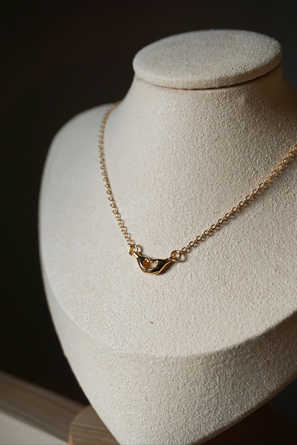 Gold plated heart necklace RUBY