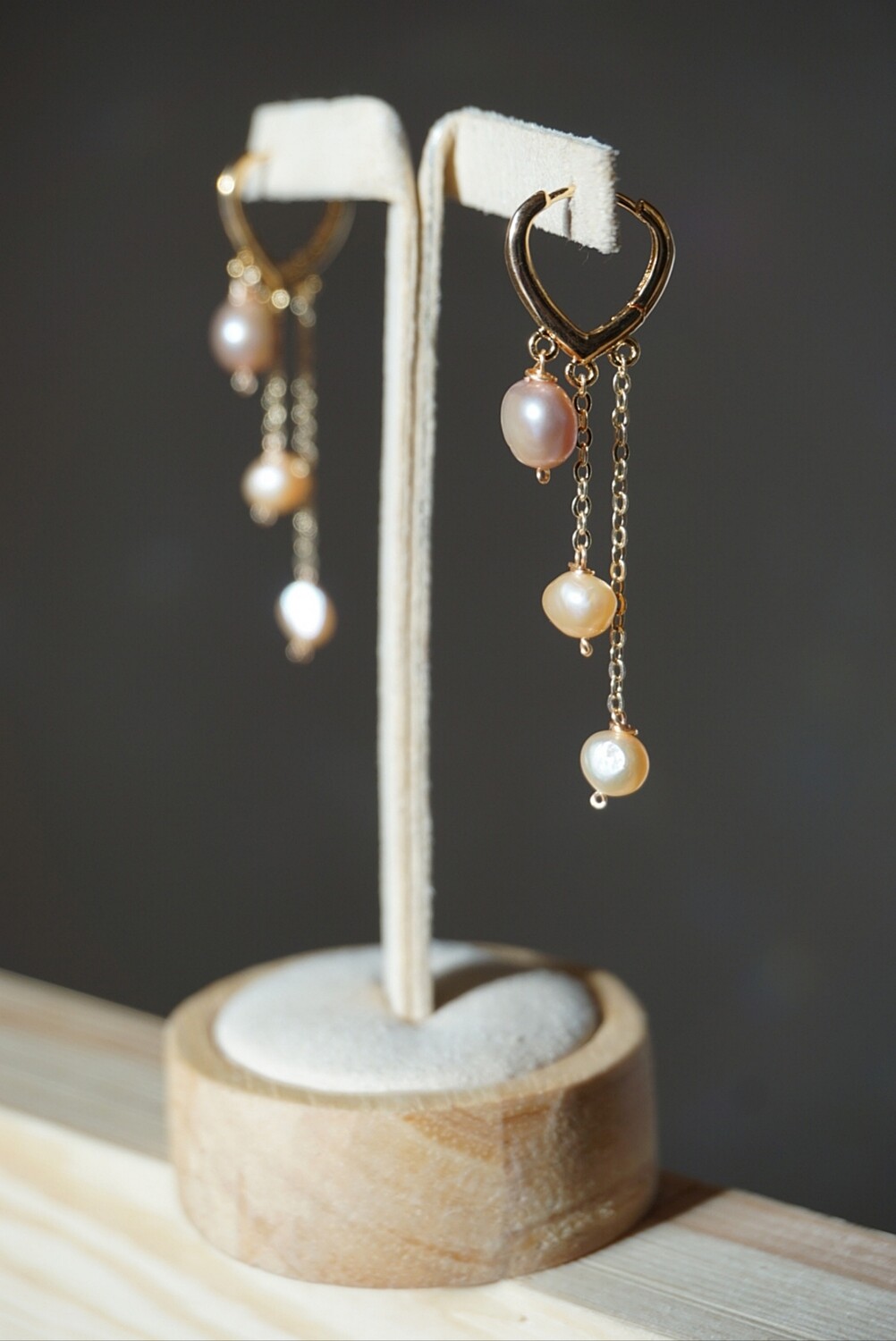 Coral peal hoop earrings ARISTA