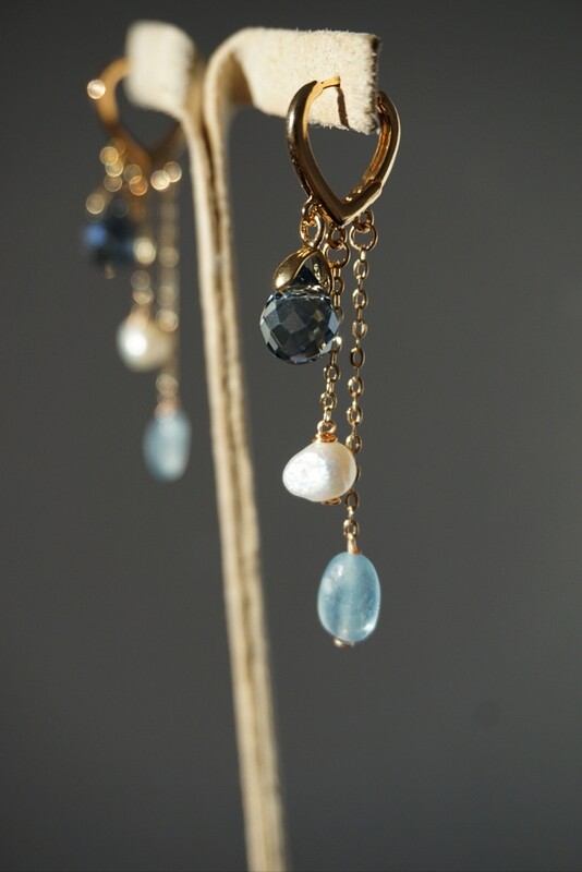 Pearl gold plated earrings KAILA