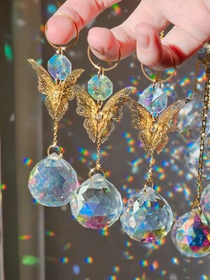 Butterfly crystal suncatcher car charm MILAN