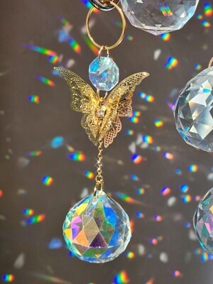 Butterfly crystal suncatcher car charm MILAN