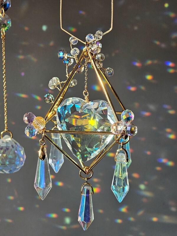 CRYSTAL HEART MINI SUNCATCHER MILLA