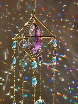 Amethyst crystal suncatcher CHLOE