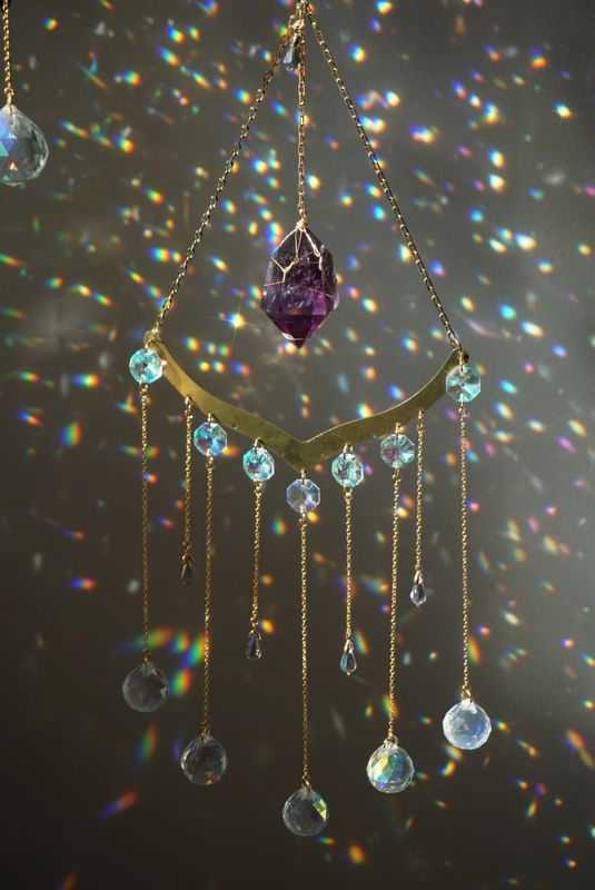 Amethyst crystal suncatcher BERRY