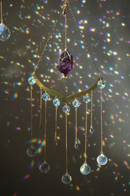 Amethyst crystal suncatcher BERRY