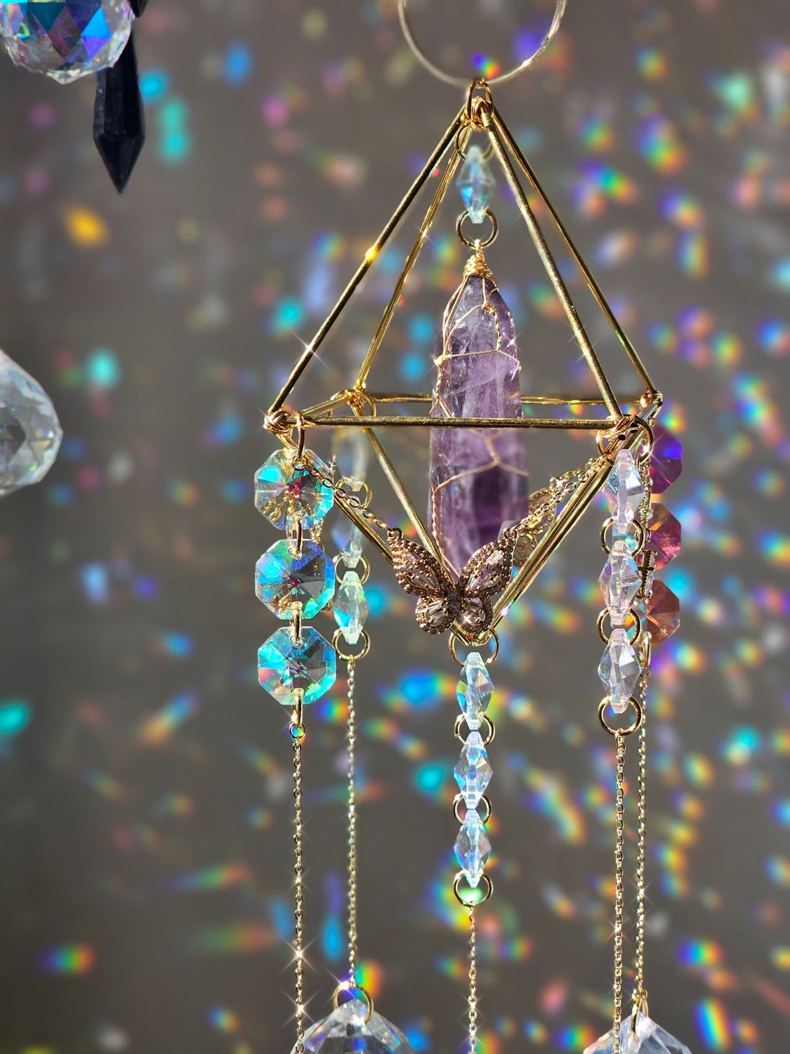 Amethyst crystal suncatcher RACHEL